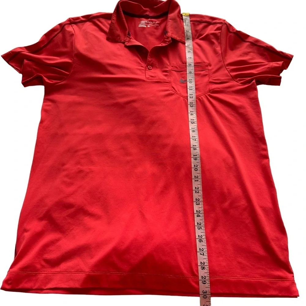 Nike Sz L Men's Red Short‎ Sleeve Golf Sport Polo Shirt